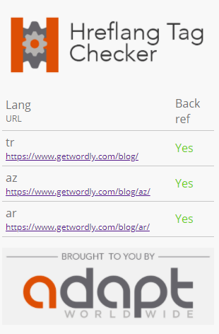 Hreflang Tag Checker