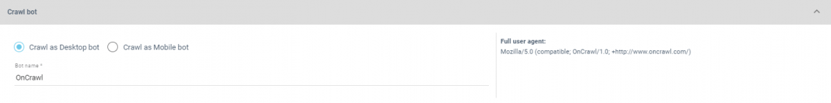 SEO Crawler User Agent