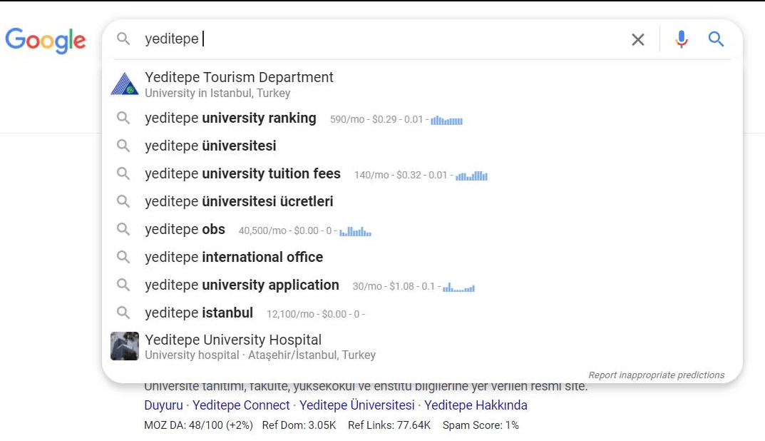 Autocomplete data for Knowledge Panel Management