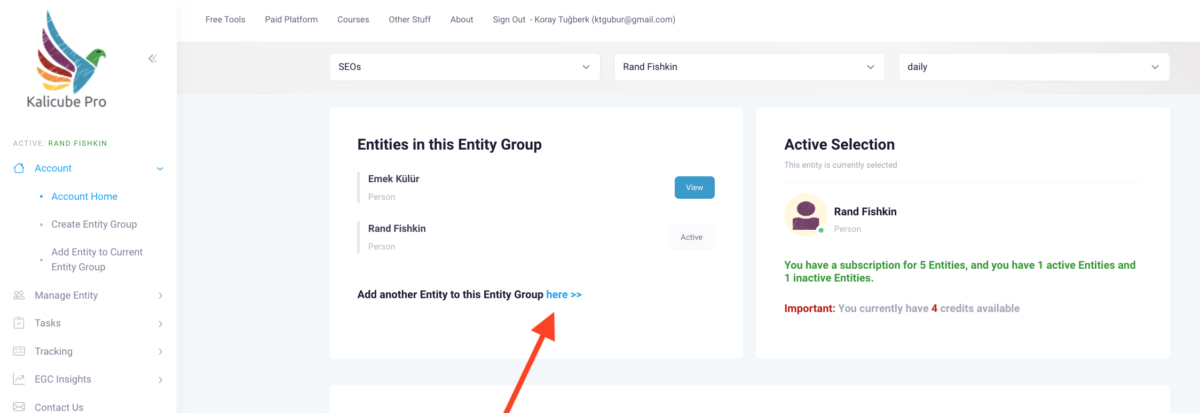 kalicube pro add entity to group kalicube pro add entity to group