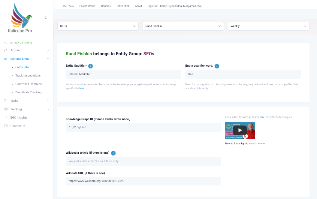 rand fishkin kalicube entity info rand fishkin kalicube entity info