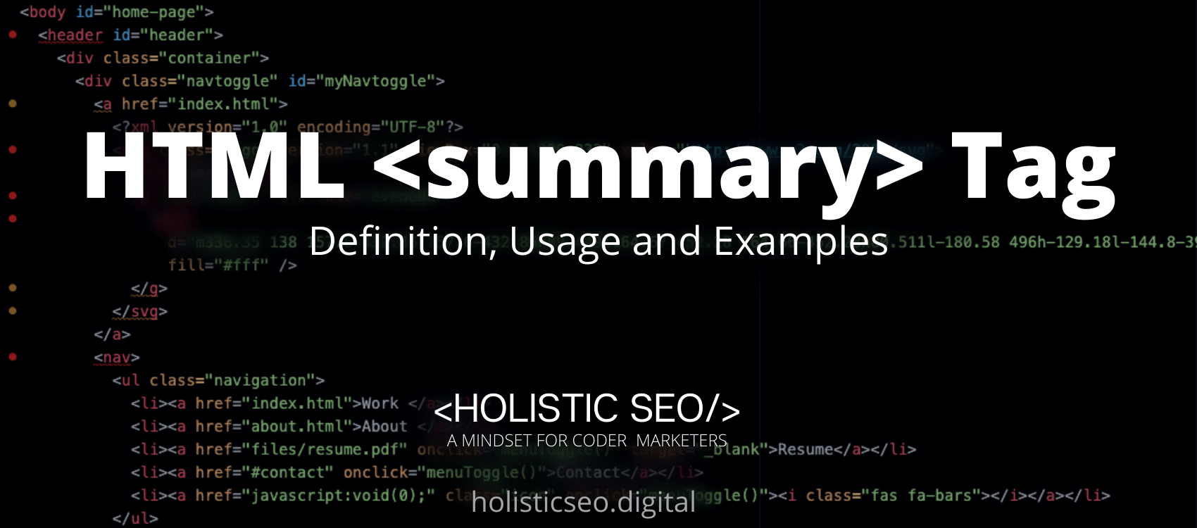 summary HTML Tag