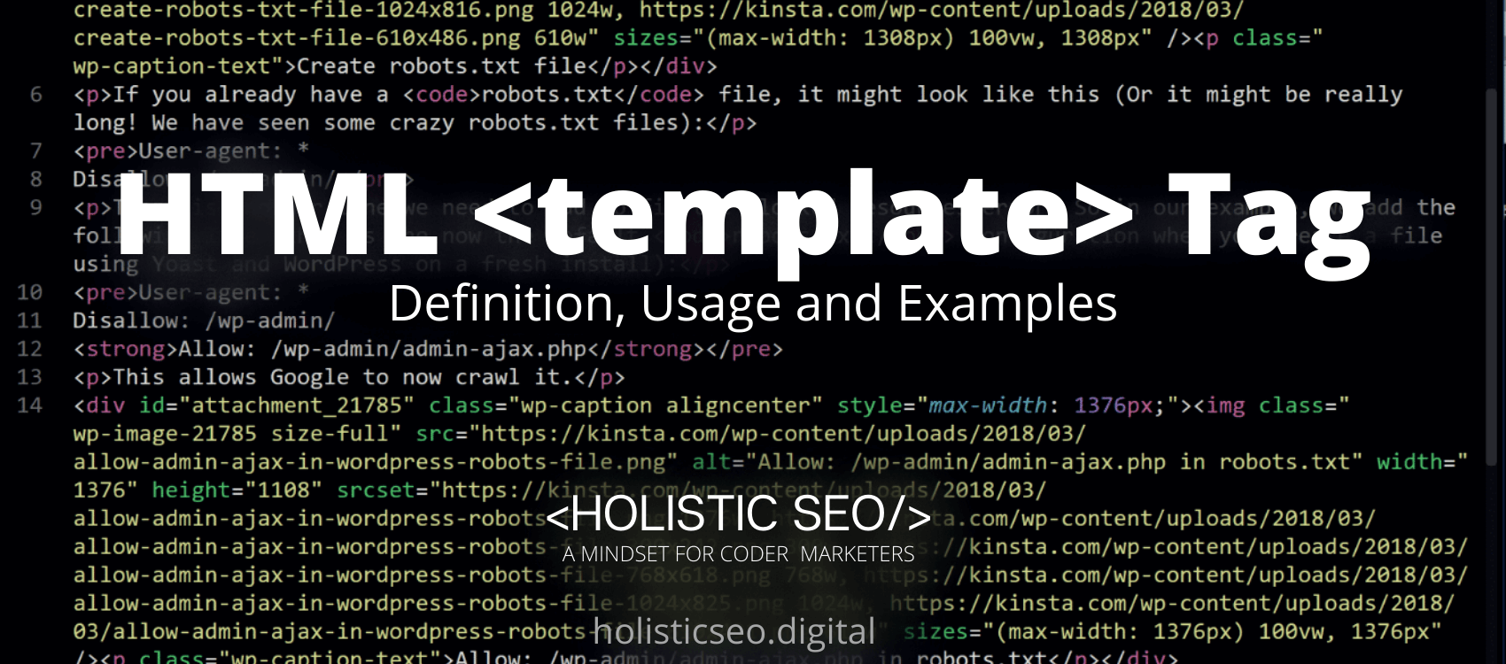 template HTML Tag