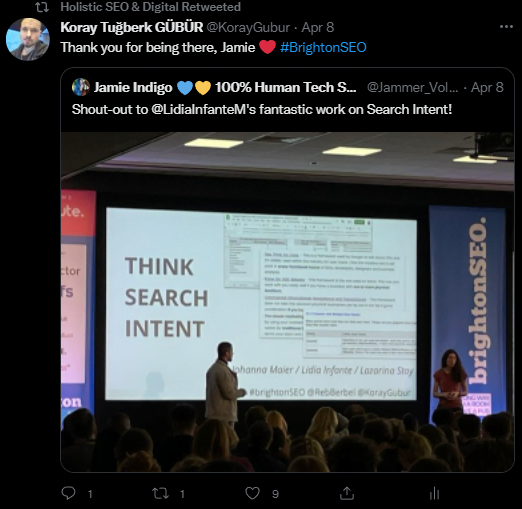 Screenshot 55 A tweet for Brighton SEO 2022