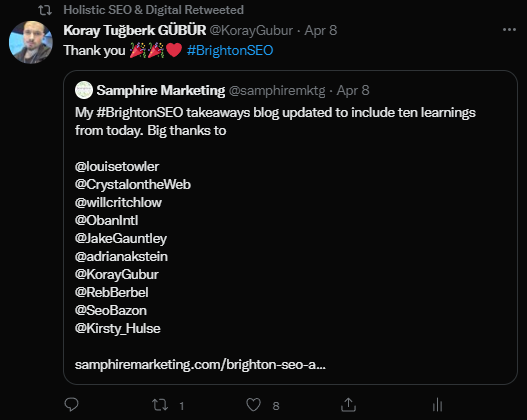 Screenshot 59 Tweet Share for Brighton SEO