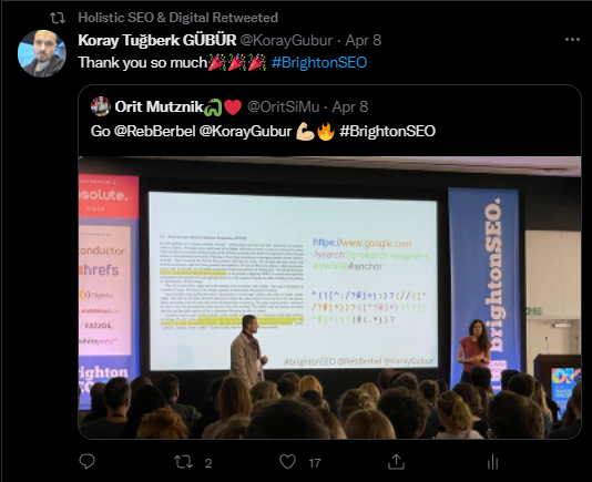 Screenshot 60 Brighton SEO Share