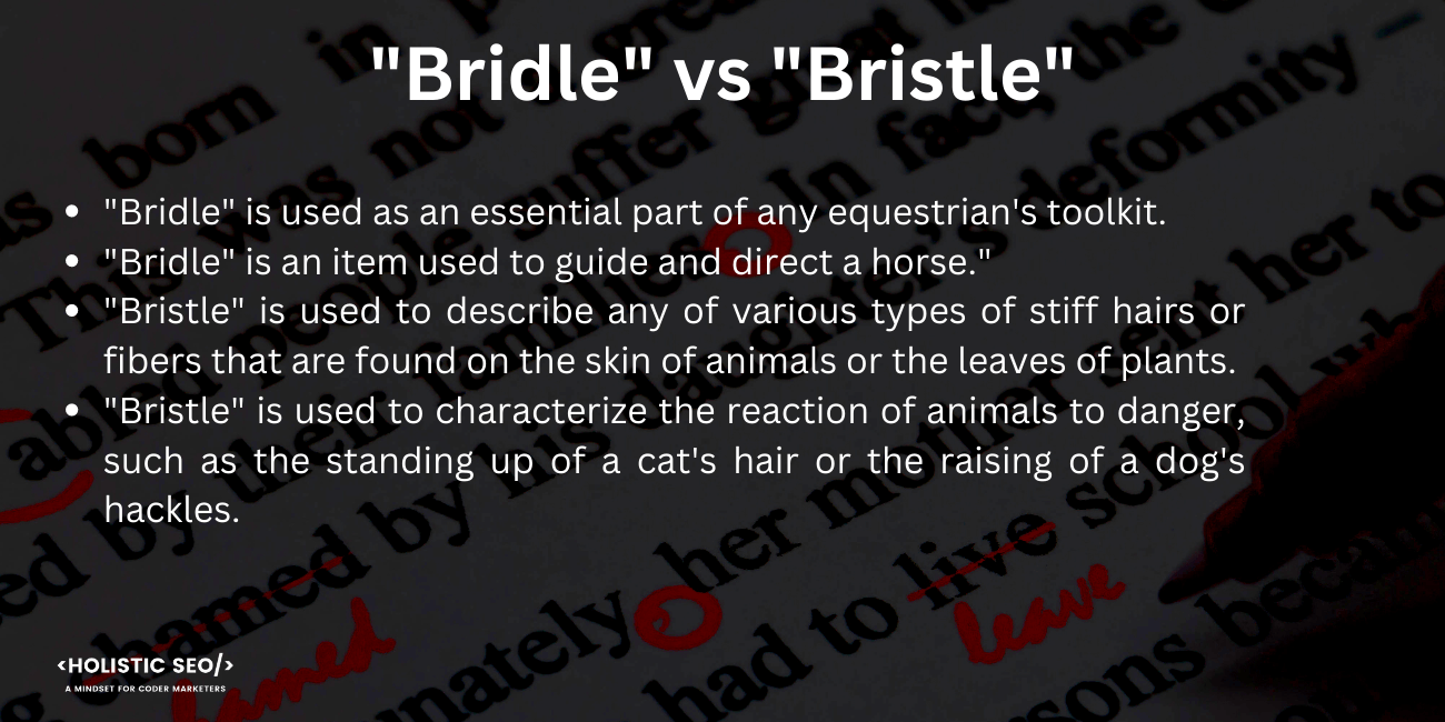 bridle vs bristle
