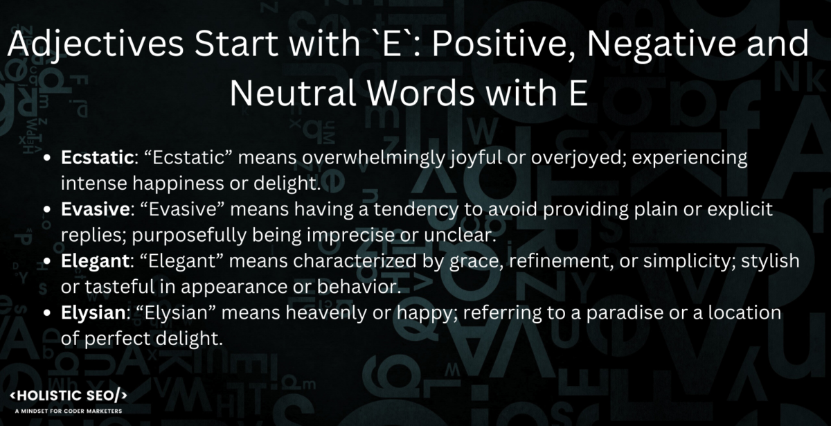 Adjectives Strat with E in-post image e