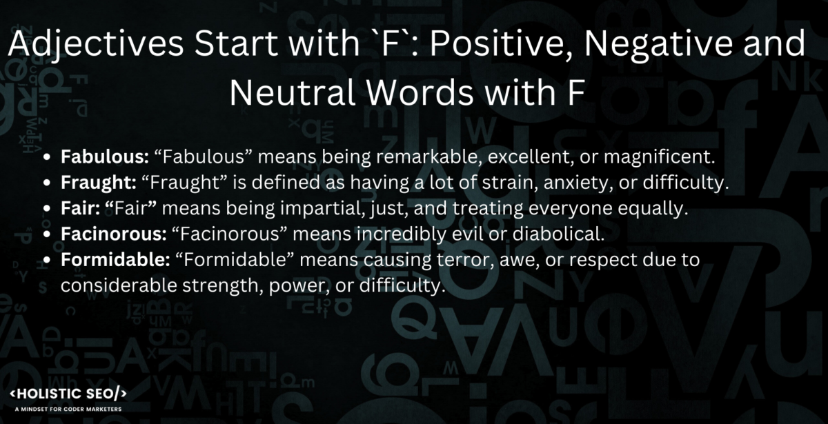 Adjectives Strat with F in-post image f