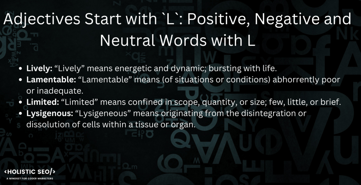 Adjectives Strat with L in-post image l