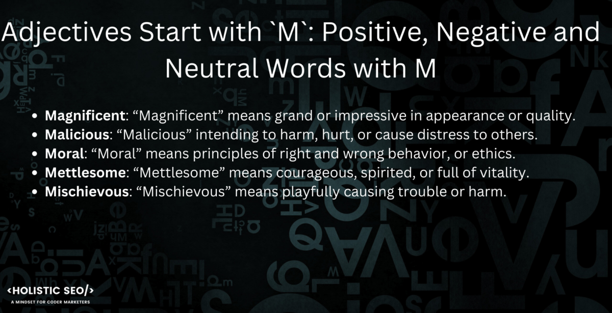 Adjectives Strat with M in-post image m
