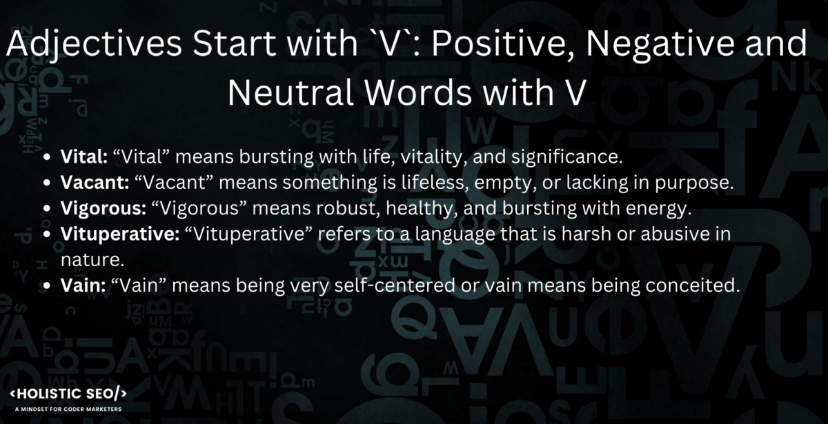 Adjectives Strat with V in-post image v