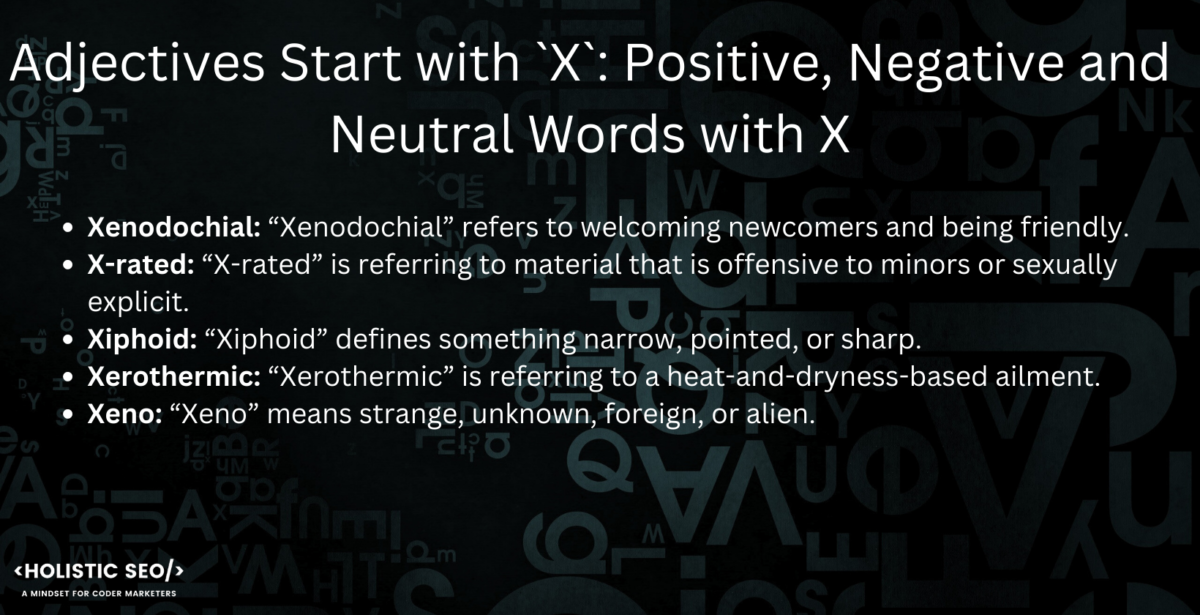 Adjectives Strat with X in-post image x
