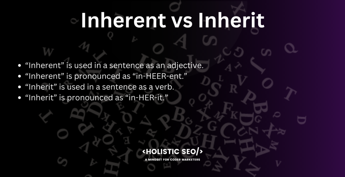 inherent vs inherit Inherent vs Inherit