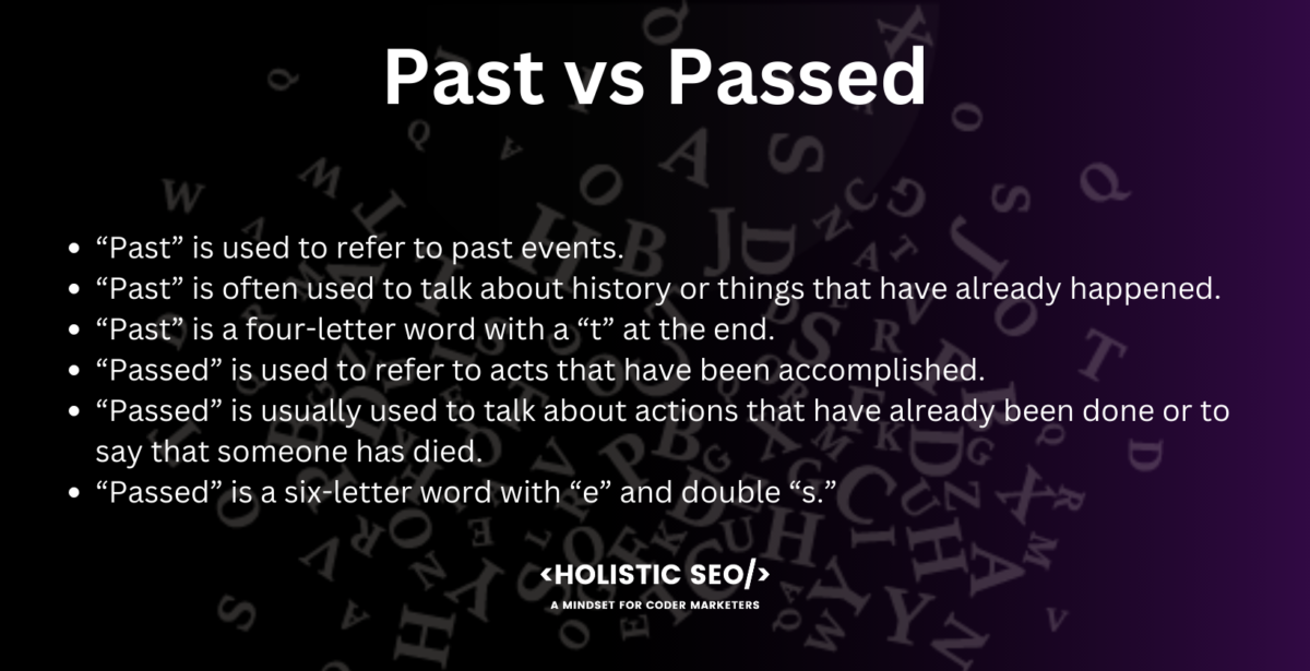 past vs passed past vs passed