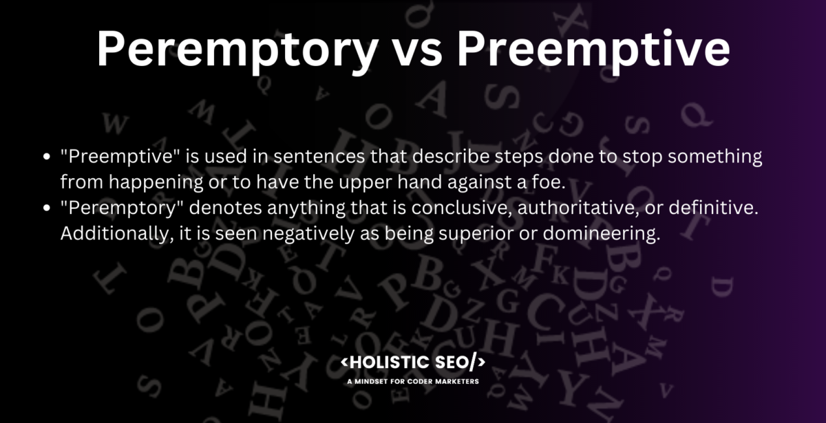 peremptory vs preemptive peremptory vs preemptive