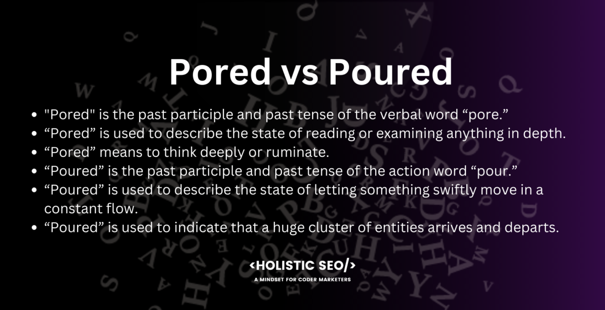 pored vs poured pored vs poured