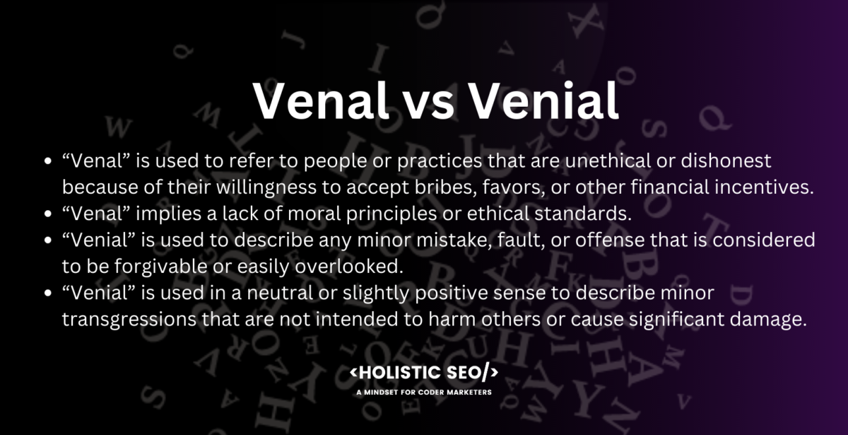 venal vs veinal venal vs venial
