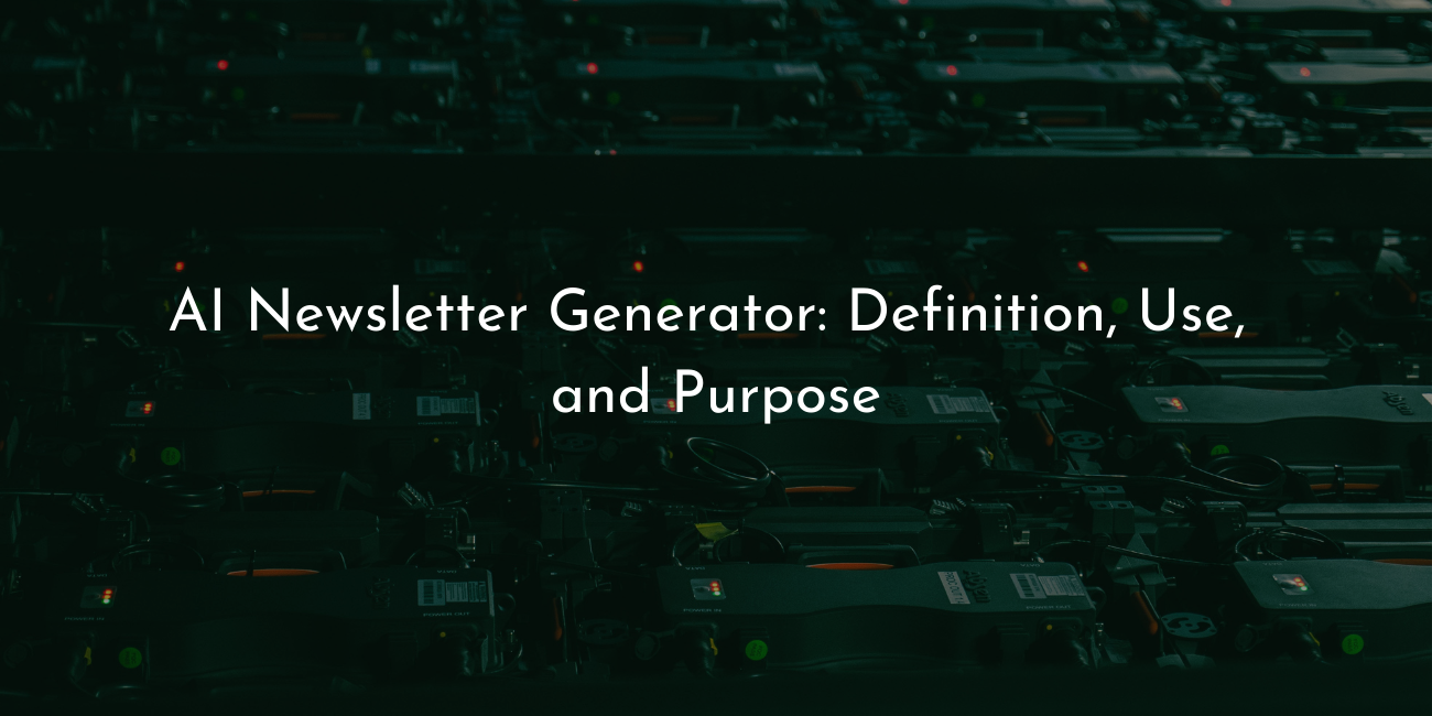 AI Newsletter generator