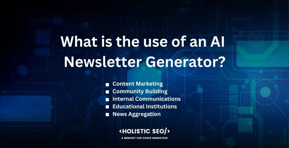What is the use of an AI newsletter Generator What is the use of an AI newsletter Generator
Content marketing, community building, internal communications, educational institutions, news aggregation.
