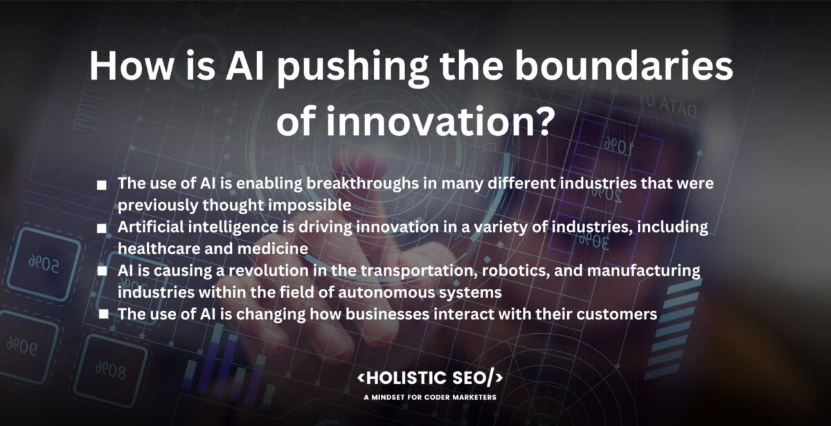 how is ai pushing the boundaries of innovation how is ai pushing the boundaries of innovation
The use of AI is enabling breakthroughs in many different industries that were previously thought impossible.AI has the ability to completely transform industries by allowing machines to accomplish jobs that previously required human intelligence. One key aspect where AI is pushing boundaries is data analysis and decision-making. AI algorithms uncover patterns, insights, and correlations that humans miss with their ability to process vast amounts of data quickly and efficiently. It opens up new avenues for predictive analytics, optimization, and personalized recommendations, enhancing the efficiency and effectiveness of businesses and organizations.
Artificial intelligence is driving innovation in a variety of industries, including healthcare and medicine. Medical professionals get to evaluate medical images, spot trends, and aid in the diagnosis of diseases with greater precision thanks to the use of artificial intelligence (AI)-driven tools. The processing of patient data by AI algorithms, the identification of abnormalities, and the prediction of disease consequences all lead to more individualized and accurate therapies.
AI is causing a revolution in the transportation, robotics, and manufacturing industries within the field of autonomous systems. The use of artificial intelligence algorithms to guide vehicles and enable them to make judgments in real time while they are out on the road is quickly becoming a reality. Robots armed with artificial intelligence are capable of completing difficult jobs, working in tandem with humans, and adjusting to ever-evolving situations. Systems in manufacturing that are AI-powered streamline production processes, enhance quality control, and enable predictive maintenance, all of which help to lower costs and boost productivity.
The use of AI is changing how businesses interact with their customers. Natural language processing and machine learning algorithms enable virtual assistants, chatbots, and recommendation systems, allowing them to offer distinctive and enjoyable experiences for each user. Companies are able to learn their customers' preferences, foresee their requirements, and provide them with more personalized products and services with the help of AI.
AI's ability to learn and improve over time is expanding the bounds of what's possible in terms of technological progress. Reinforcement learning techniques allow AI systems to learn through trial and error, enabling them to adapt and optimize their performance in dynamic environments. The adaptive capability opens up possibilities for autonomous agents, intelligent systems, and adaptive algorithms that continuously evolve and enhance their capabilities.