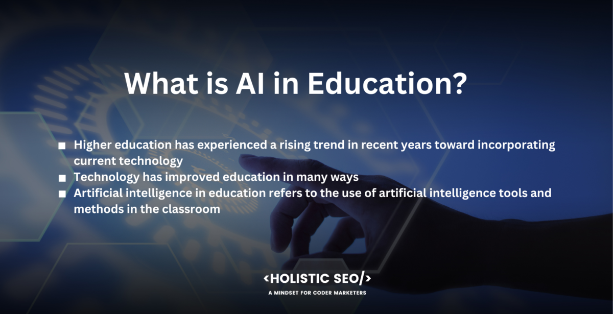 what is ai in education what is ai in education
Higher education has experienced a rising trend in recent years toward incorporating current technology and techniques to improve the overall educational experience. A few examples of how technology has enhanced student engagement and educational planning include learning management systems, gamification, video-assisted learning, and virtual and augmented reality.
Technology has improved education in many ways, but there are worries about how and what artificial intelligence impacts institutions of higher learning. Many traditional universities and colleges are concerned about the future of their institutions due to the growth of online education and the increasing accessibility of educational resources online. Institutions of higher learning require assistance to keep up with the quick technological advancements and are searching for solutions to adapt to and remain relevant in the digital age.
Artificial intelligence in education refers to the use of artificial intelligence tools and methods in the classroom. Artificial Intelligence (AI) is a subfield of Computer Science that is concerned with building intelligent machines which carry out tasks that ordinarily require human intelligence. AI systems are used in education to improve many parts of the learning process through the use of algorithms, machine learning, natural language processing, and data analysis. It comprises content development, virtual reality simulations, automated grading, intelligent tutoring systems, individualized learning experiences, and student support services. It is what artificial intelligence is all about.
Artificial Intelligence (AI) in Education seeks to improve educational services and learning by integrating data and algorithms to give tailored suggestions, adaptive learning experiences, targeted feedback, and data-driven insights. It has the ability to improve education by personalizing instruction to individual student needs, automating administrative activities, developing interactive learning environments, and giving educators useful insights for instructional decision-making.